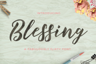 Blessing: A Modern Organic Script Handwritten Font for Crafters