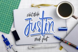 Justin Brush: A Handwritten Calligraphy Font for Crafters