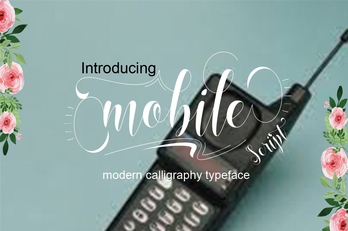 Mobile Typeface: A Modern Handwritten Font for Creative Branding