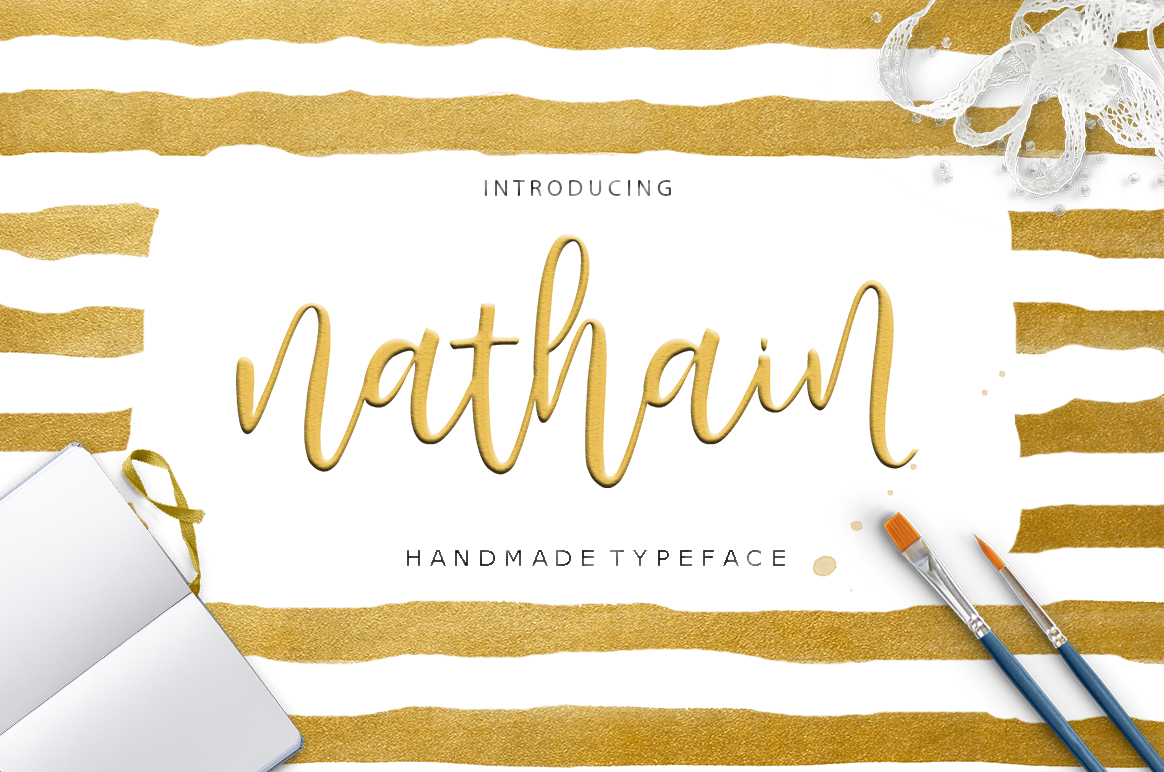 Nathain Script Handwritten Font for Digital Branding