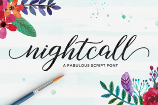 Nightcall Modern Script Typeface for Handmade Branding
