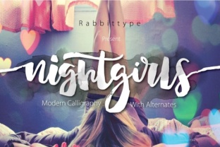 Nightgirls Handwritten Script for Modern Brand Identity