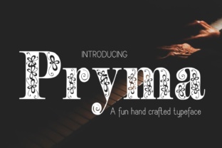 Pryma: A Digital Drawn Font with Stunning Floral Decorations for Branding