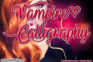 Vampire Calligraphy: A Spooky Script Font for Digital Branding